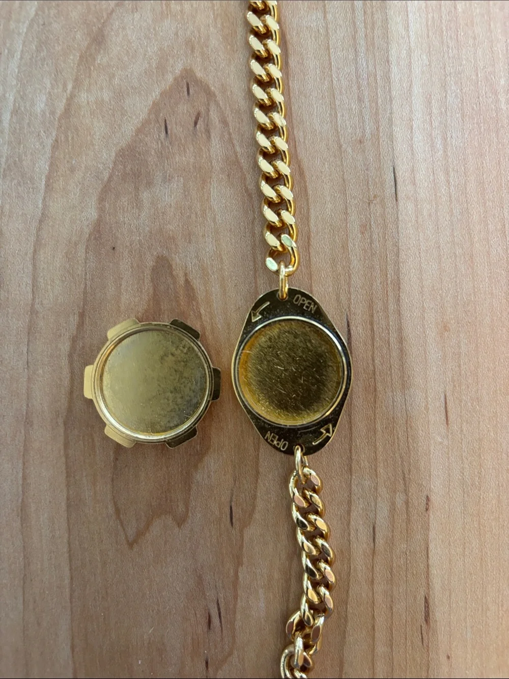 Unisex Gold-Tone Medical ID Chain Bracelet for Men/ Women